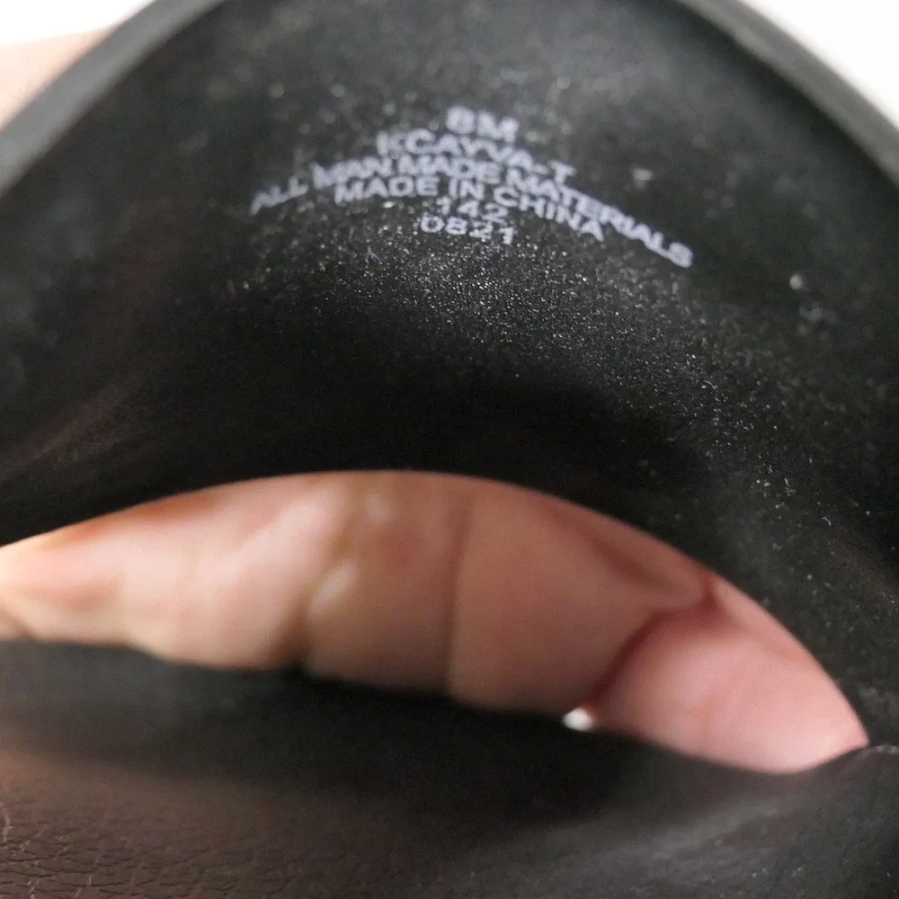 Calvin Klein Womens Slides 8M Black Quilted Pool Designer Athleisure‎